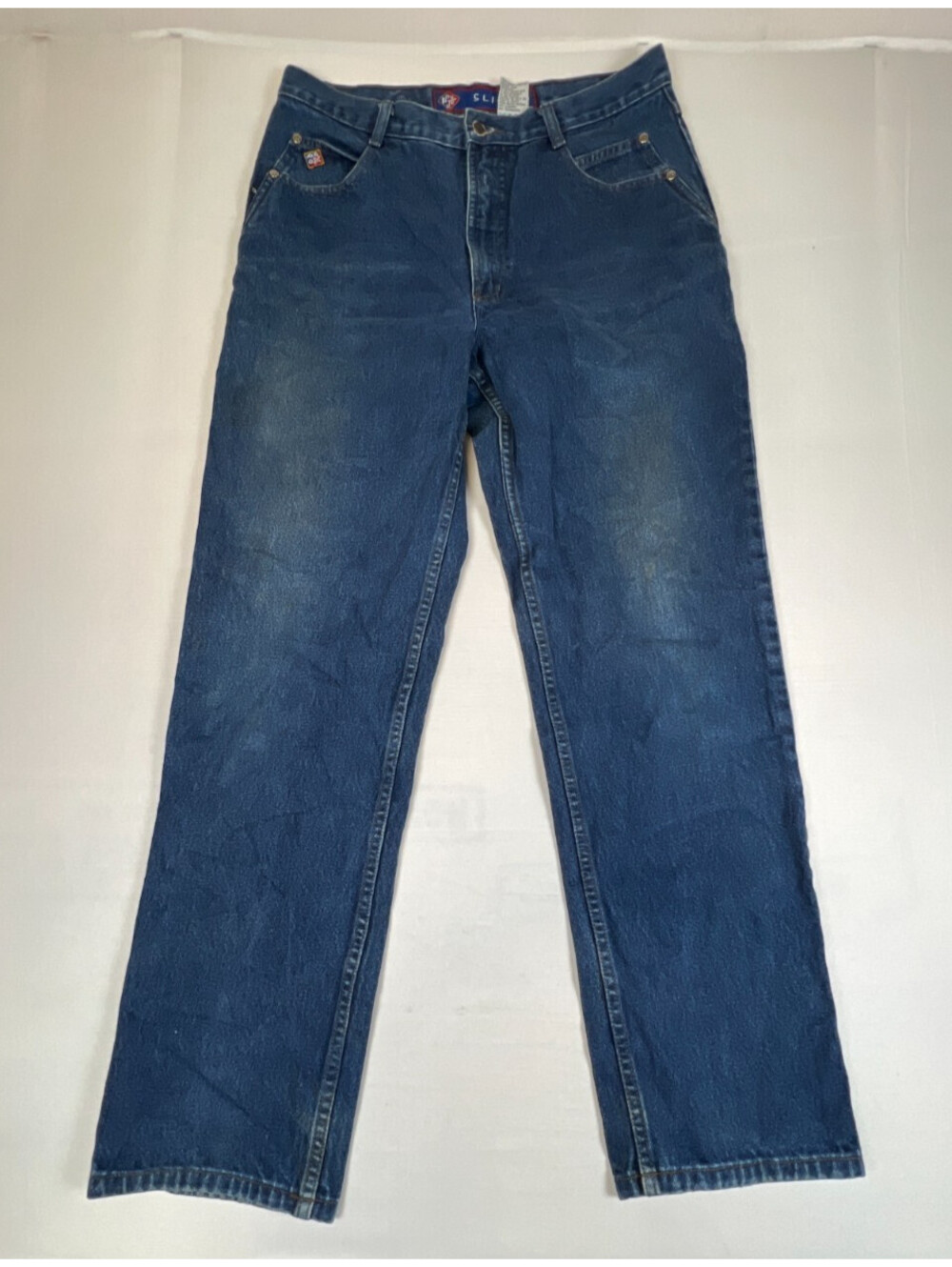 Vtg Posted Slim Women Size 13/14 32 Blue Denim Jeans Slim Fit Retro 90s Cotton